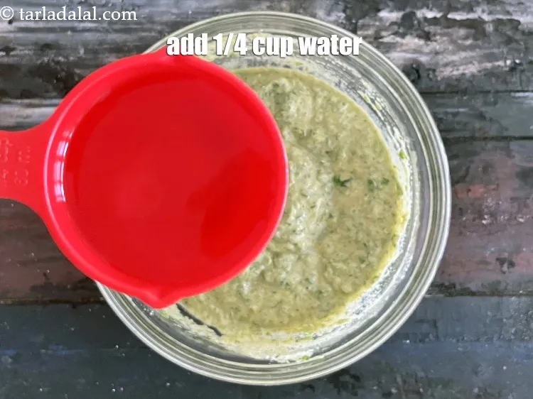 Step 24 – Add 1/4 cup water.