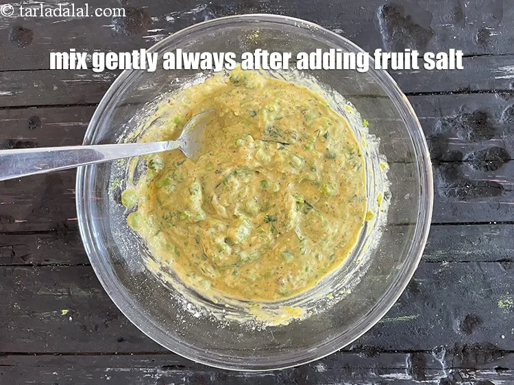 Step 13 – Mix gently after adding fruit salt.