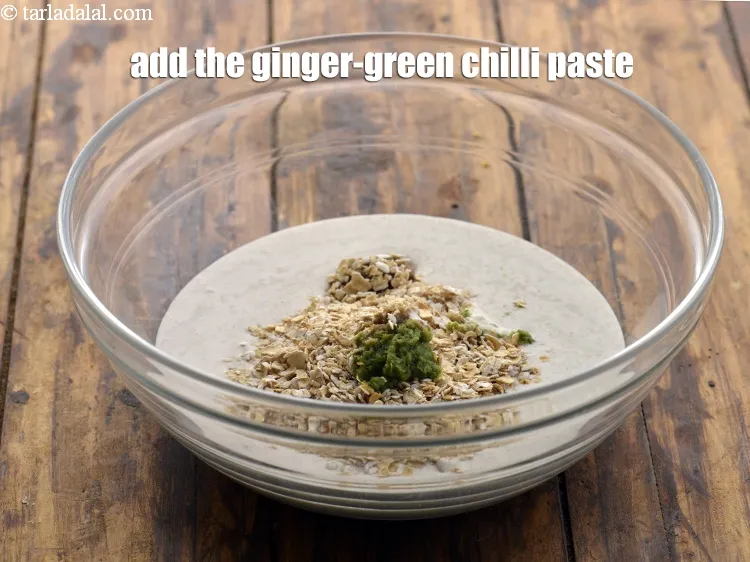 Step 12 – Add the ginger-green chilli paste. This is for the much required spice.