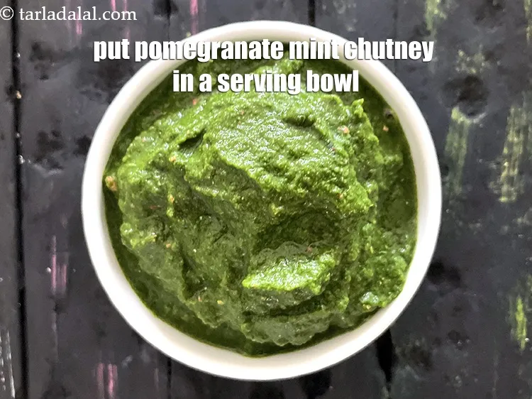 Step 13 – Put <strong>anardana pudina chutney | pomegranate mint chutney | coriander, mint and anardana chutney |&nbsp;</strong>in …