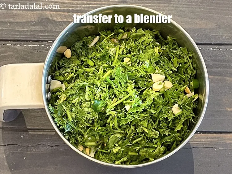 Step 18 – Transfer to a blender.