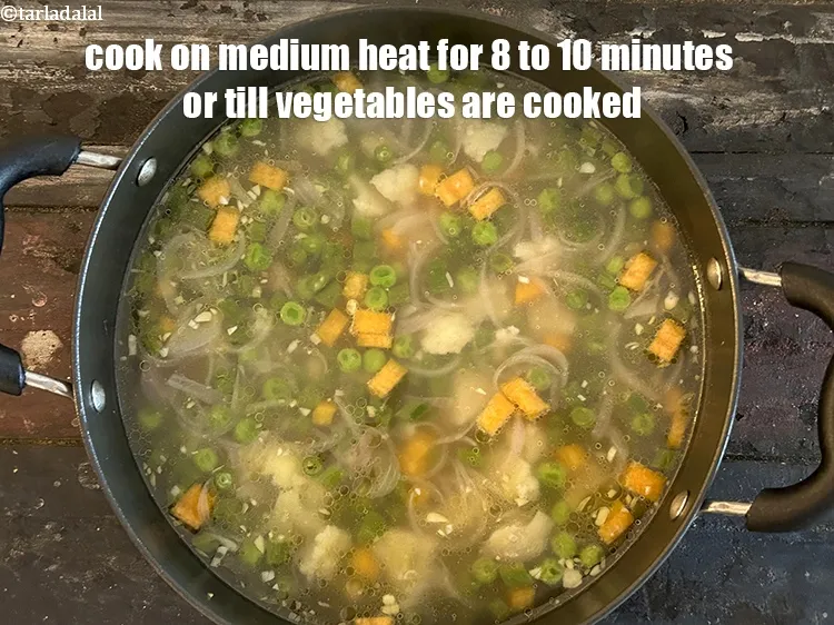Step 17 – Cook on a medium flame for 8 to 10 minutes or till the vegetables are …
