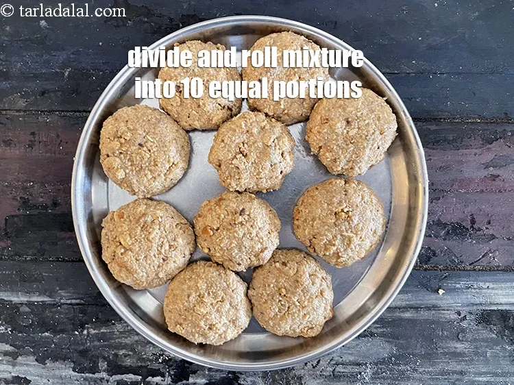 Step 15 – Divide the mixture into 10 equal portions and roll out each portion into a ball …