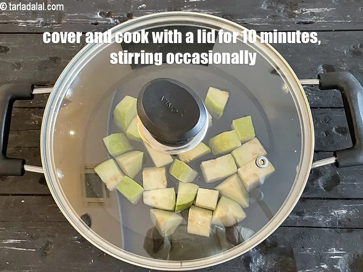 Step 15 – Cover with a lid and cook on a medium flame for 10 minutes, while stirring …