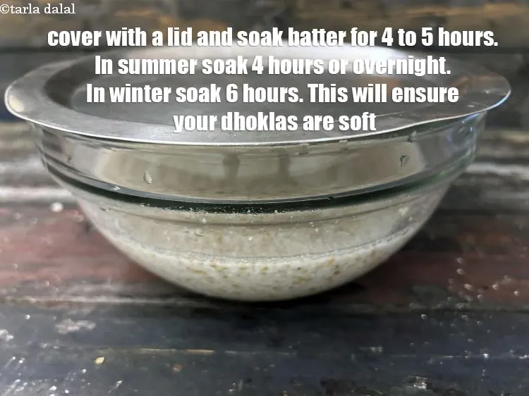 Step 13 – Cover with a lid and keep aside to soak the batter for 4 to 5 …