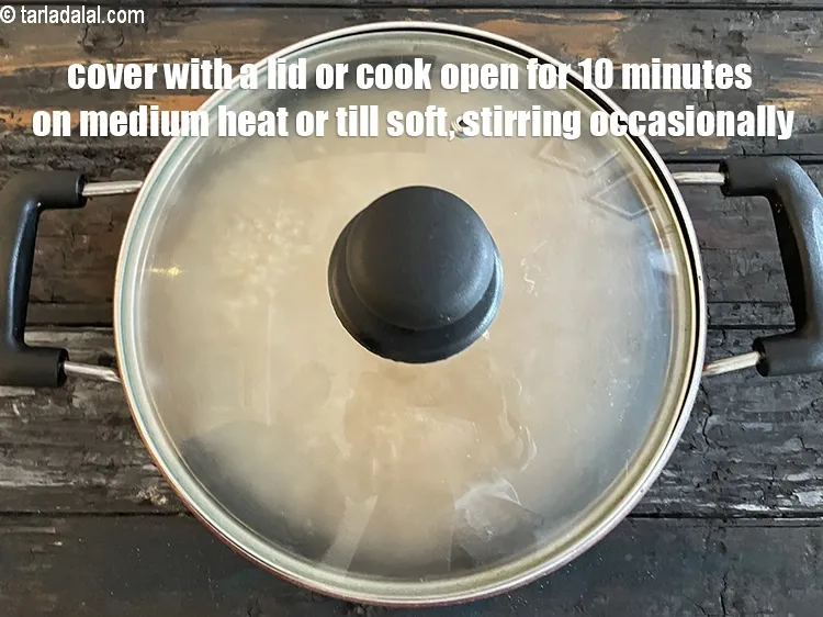 Step 13 – Cover it with a lid and cook on a medium flame 10 minutes or till …
