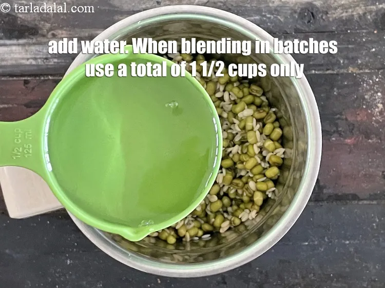 Step 14 – Add a total of 1 1/2 cups of water if you are blending in batches …