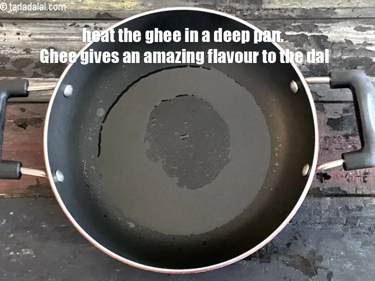Step 51 – Heat the ghee and oil in a deep pan. Ghee provides an amazing flavor.