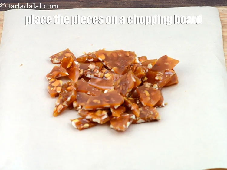 Step 13 – Place the pieces on a chopping board or a flat surface with butter paper on …