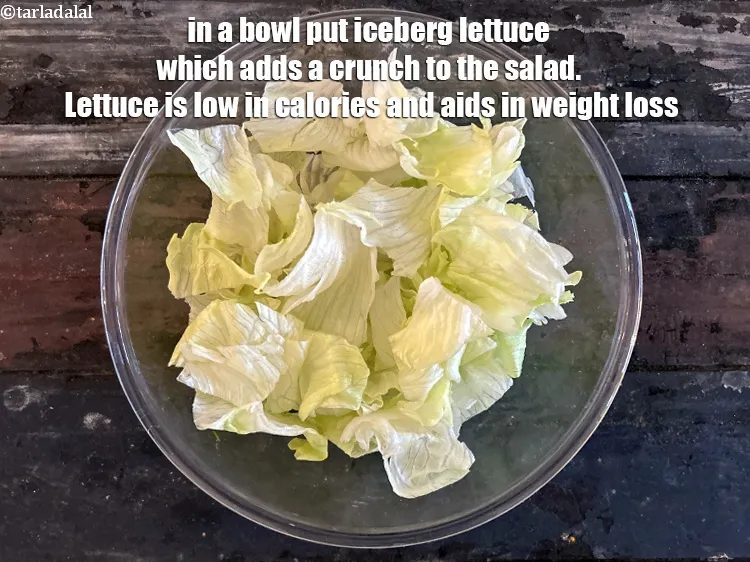 Step 24 – <meta charset="UTF-8" /> in a bowl&nbsp;<a href="glossary-iceberg-lettuce-iceberg-salad-ke-patte-499i">iceberg lettuce</a>&nbsp;, torn into small pieces.&nbsp;Iceberg lettuce offers a …