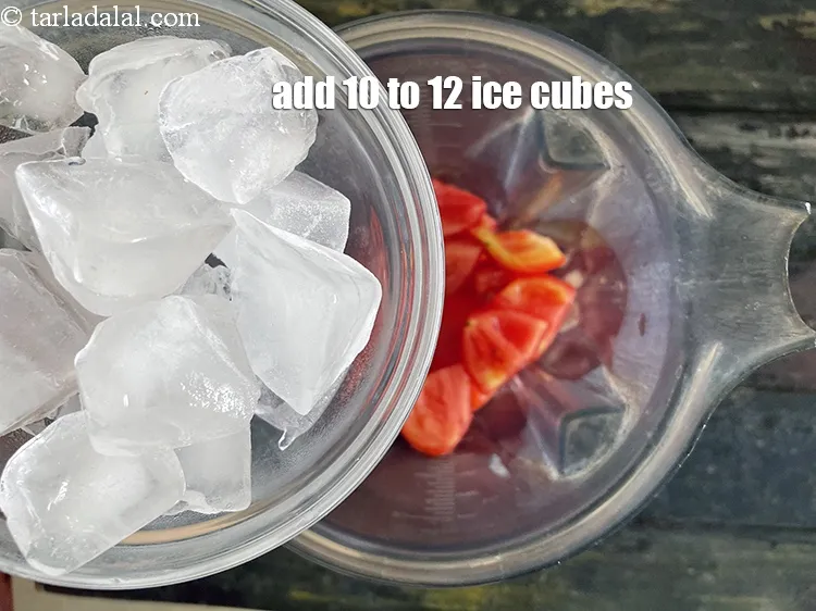 Step 15 – Add 10 to 12 ice cubes.