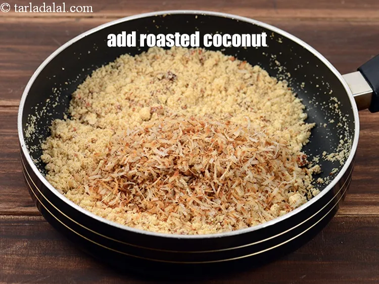 Step 15 – Add the roasted coconut.