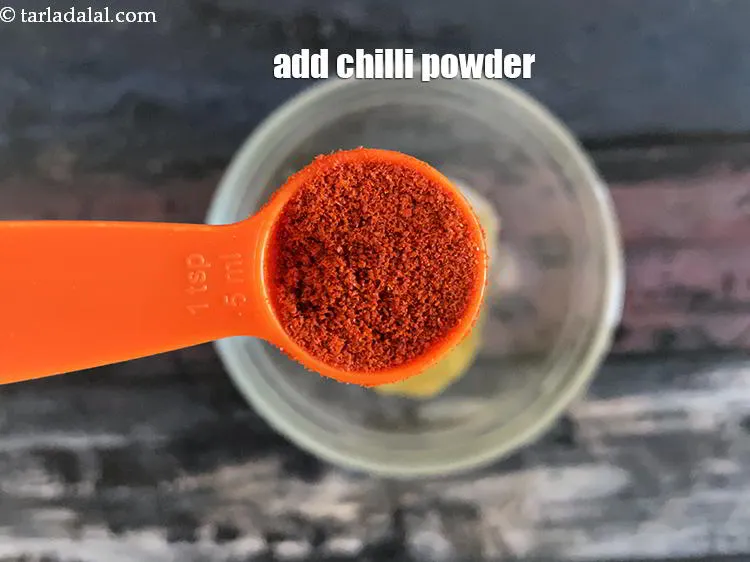 Step 14 – Add&nbsp;<meta charset="UTF-8" />1 tsp&nbsp;<a href="glossary-chilli-powder-red-chilli-powder-339i">chilli powder</a>.