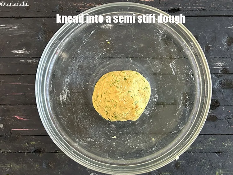 Step 22 – Knead into a semi-stiff dough.