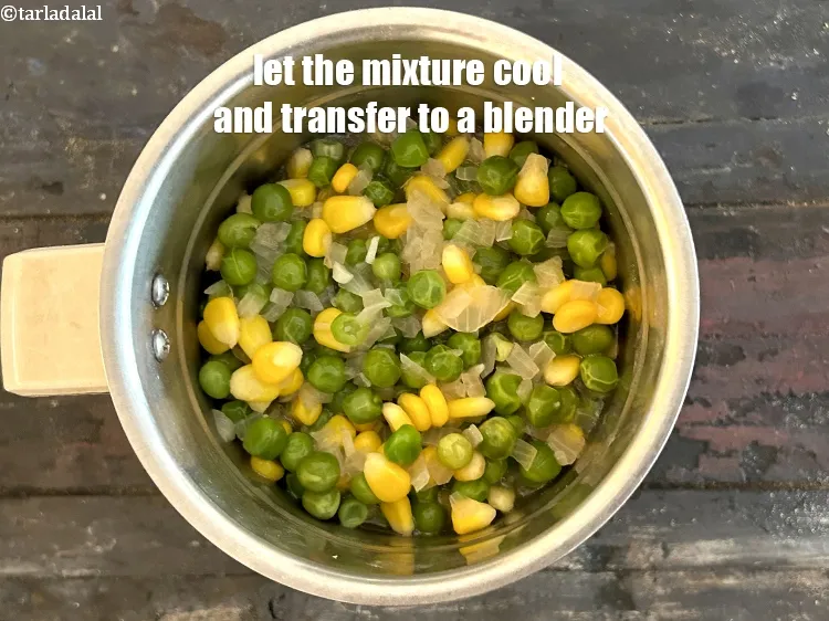 Step 13 – Let the mixture cool and transfer to a blender.