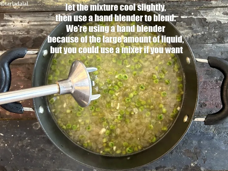 Step 15 – <meta charset="UTF-8" />Let the mixture cool slightly, then use a hand blender to blend it …