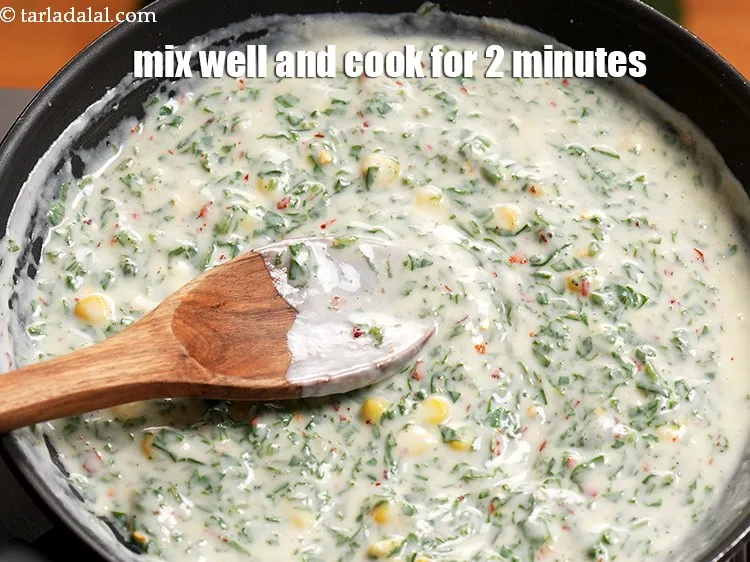 Step 13 – Mix well and cook on a medium flame for 2 minutes.
