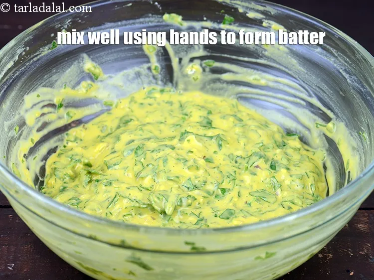 Step 13 – Mix it well using hands to form a batter.