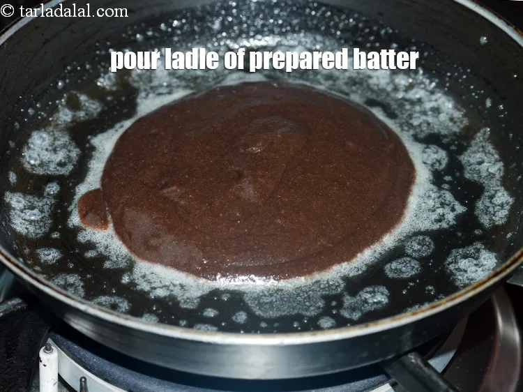 Step 13 – Pour the ladle of prepared batter.