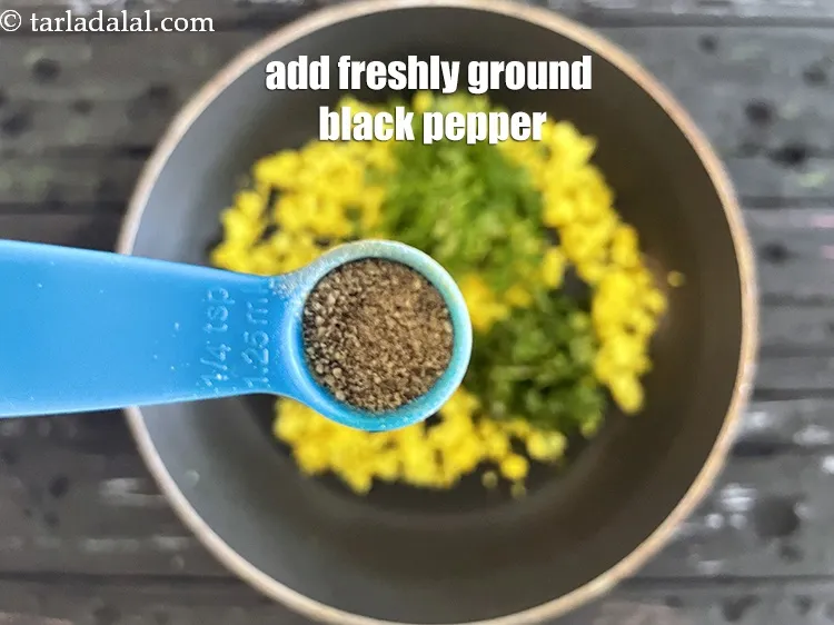 Step 21 – Add freshly ground black pepper to taste. We added 1/4 tsp black pepper.