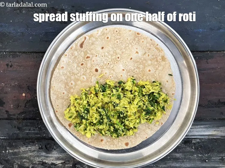 Step 31 – To make <strong>stuffed gobi methi paratha recipe | healthy cauliflower whole wheat methi paratha | …