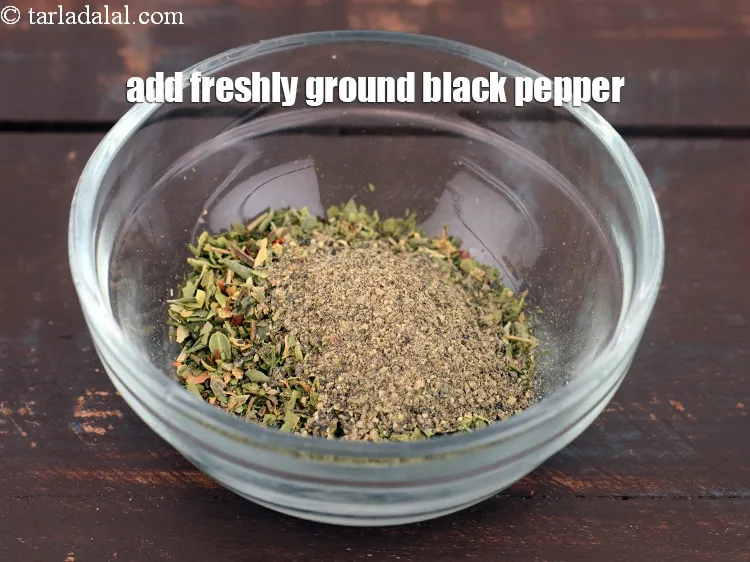 Step 13 – Add 1/2 tsp&nbsp;<a href="https://tarladalal.com/glossary-freshly-ground-black-pepper-kalimirch-powder-kali-mirch-ka-powder-567i">freshly ground black pepper (kalimirch)</a>.&nbsp;