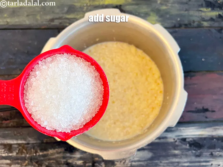 Step 18 – Add&nbsp;<meta charset="UTF-8" />1/4 cup&nbsp;<a href="glossary-sugar-chini-shakkar-278i">sugar</a>. <strong>We even tried the recipe with 1 tsp sugar. It …