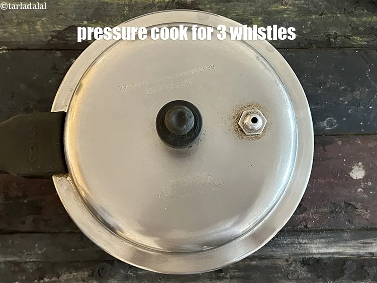 Step 13 – Pressure cook for 3 whistles.