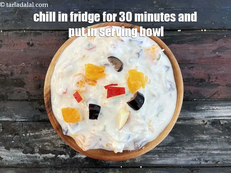 Step 18 – Refrigerate <strong>mooli and fruit raita&nbsp;| spiced yogurt raita with radish | healthy mooli fruit raita …