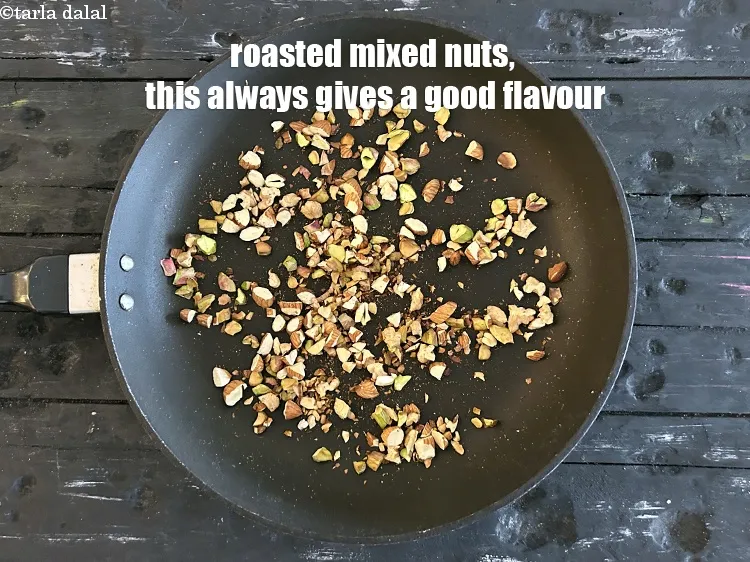 Step 13 – Roasted mixed nuts. Roasting always gives a good flavour.&nbsp;