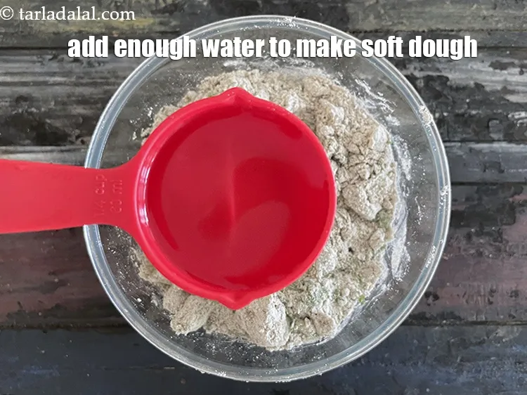 Step 13 – Add enough water to make a&nbsp;&nbsp;soft dough.&nbsp;We used 1/4 cup water plus 1 tablespoon water …