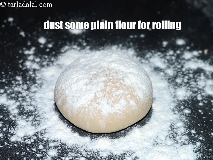 Step 14 – Dust some plain flour for rolling.