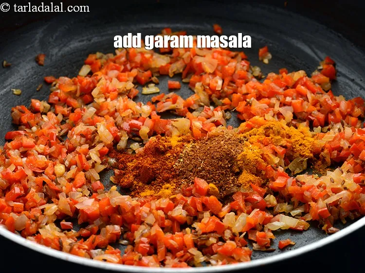 Step 13 – Add &frac14; tsp <a href="https://www.tarladalal.com/glossary-garam-masala-296i">garam masala</a>.
