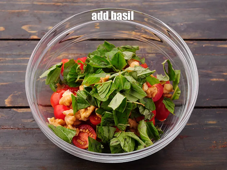 Step 13 – Add the basil.&nbsp;