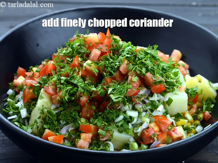 Step 13 – Add 1 tbsp&nbsp;finely&nbsp;<a href="https://www.tarladalal.com/glossary-chopped-coriander-783i">chopped coriander (dhania)</a>.&nbsp;