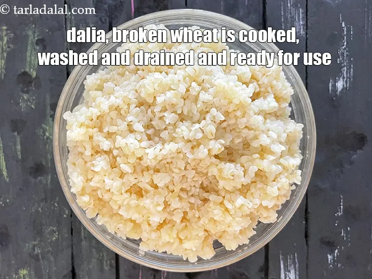 Step 13 – Your broken wheat, dalia is ready to use in salads.