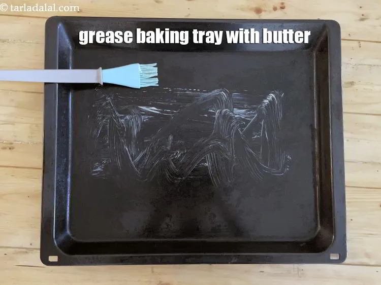 Step 16 – Grease a baking tray with butter and pre heat the oven at 180 C for …