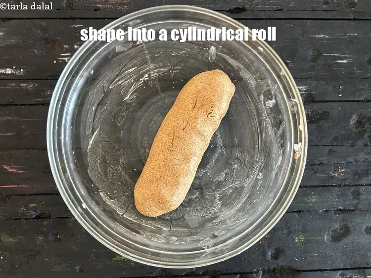 Step 15 – Shape the dough into a cylindrical roll.