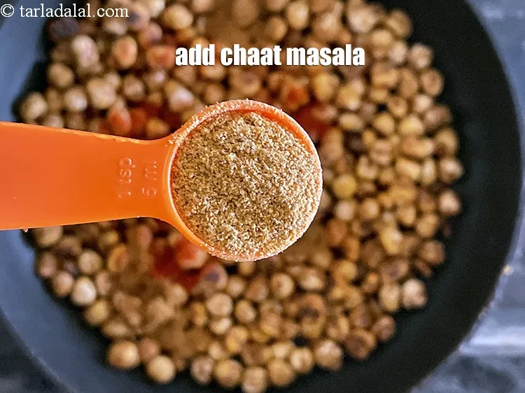 Step 41 – Add&nbsp;1 tsp&nbsp;<a href="https://tarladalal.com/glossary-chaat-masala-300i">chaat masala</a>.