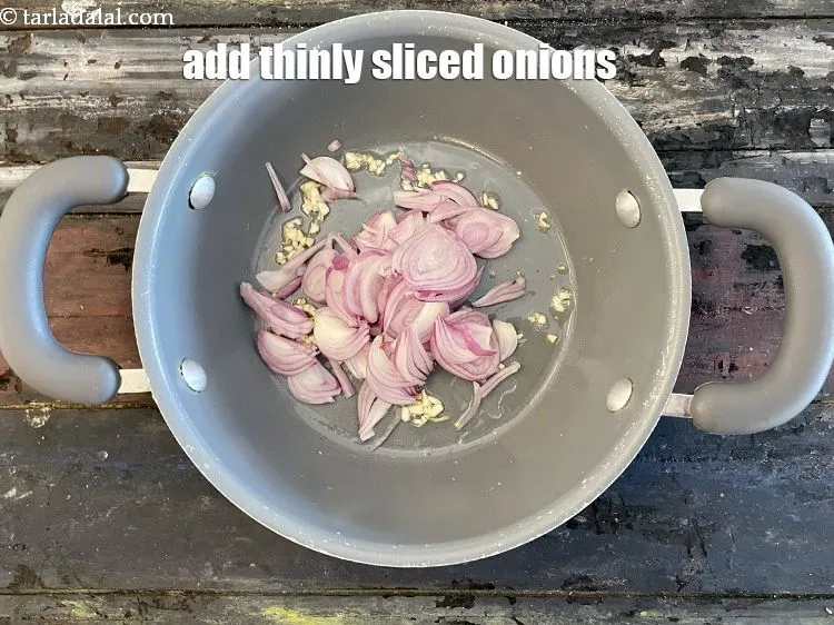 Step 21 – <p>Add 1/2 cup&nbsp;thinly&nbsp;<a href="glossary-sliced-onions-745i">sliced onions</a>.</p>