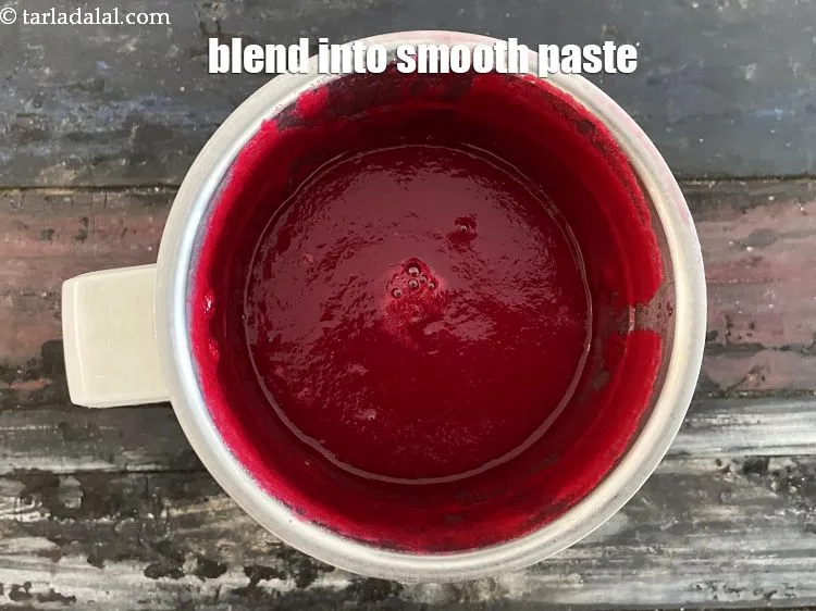 Step 14 – &nbsp;Blend into a smooth mixture. Keep aside.