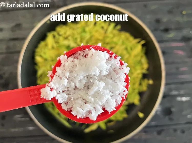 Step 13 – Add&nbsp;<meta charset="UTF-8" />2 tbsp&nbsp;freshly&nbsp;<a href="glossary-grated-coconut-852i">grated coconut</a>.