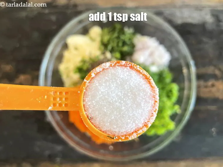 Step 18 – Add salt to taste. We used 1 tsp salt.