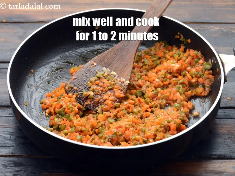 Step 13 – Mix well and cook on a medium flame for 1 to 2 minutes, while stirring …