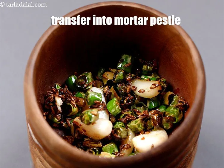 Step 13 – Remove and transfer into a mortar pestle.