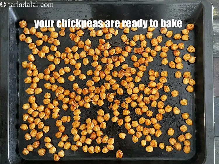 Step 24 – Your chickpeas are ready to bake.