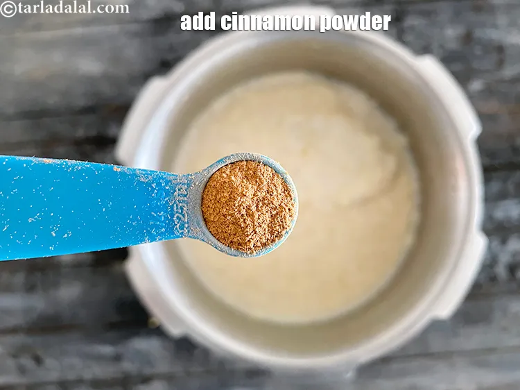 Step 32 – Add 1&nbsp;<meta charset="UTF-8" />/4 tsp&nbsp;<a href="glossary-cinnamon-powder-dalchini-powder-850i">cinnamon (dalchini) powder</a>.