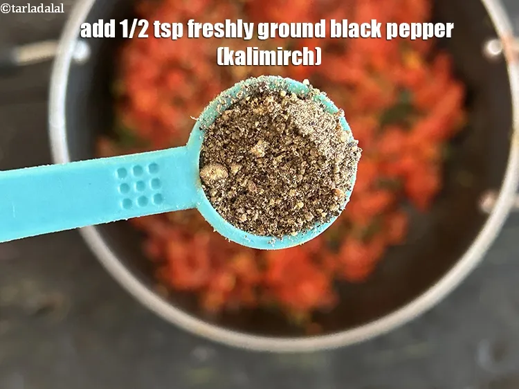Step 14 – Add&nbsp;<meta charset="UTF-8" />1/2 tsp&nbsp;<a href="glossary-freshly-ground-black-pepper-kalimirch-powder-kali-mirch-ka-powder-567i">freshly ground black pepper (kalimirch)</a>.