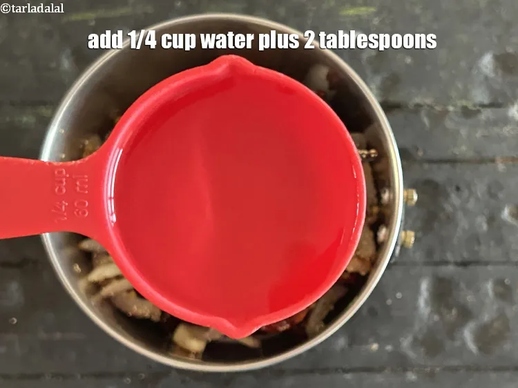 Step 17 – Add <strong>1/4 cup water plus 2 tablespoons.</strong>