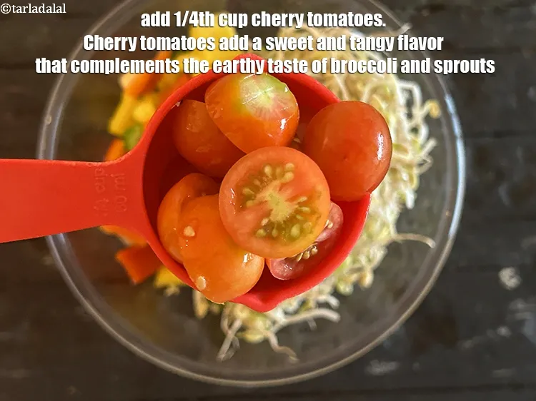 Step 14 – Add&nbsp;<meta charset="UTF-8" />1/4th cup cherry tomatoes. Cherry tomatoes add a sweet and tangy flavor that …